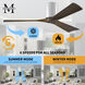Atlas Irene-3H 52 inch Gloss White with Walnut Tone Blades Flush Mount Paddle Fan